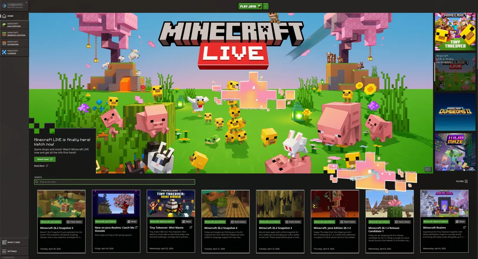 „Minecraft“ veikia „Omarchy“